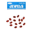 Crafty Bitz Jewels, Oval Ruby- 15pc