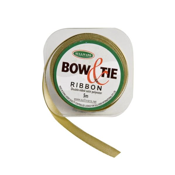 Satin Ribbon, Bisque- 9mm x 5m