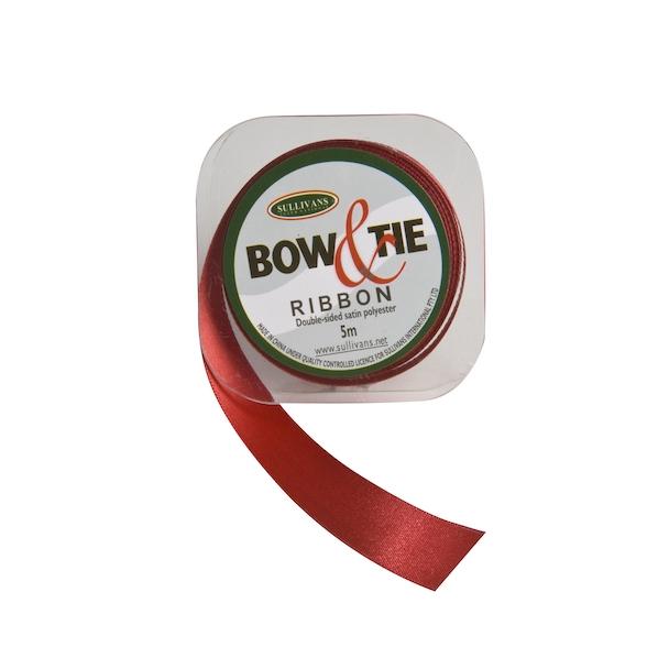 Satin Ribbon, Dark Red- 18mm x 5m