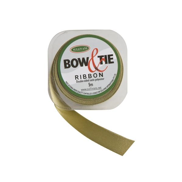 Satin Ribbon, Bisque- 18mm x 5m