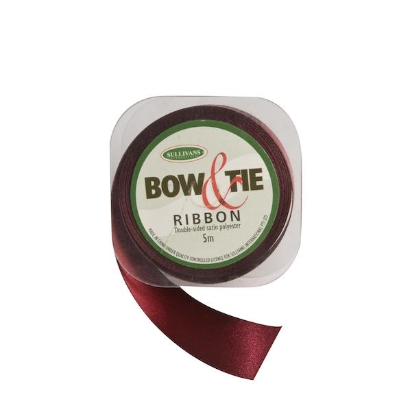 Satin Ribbon, Wine- 36mm x 5m