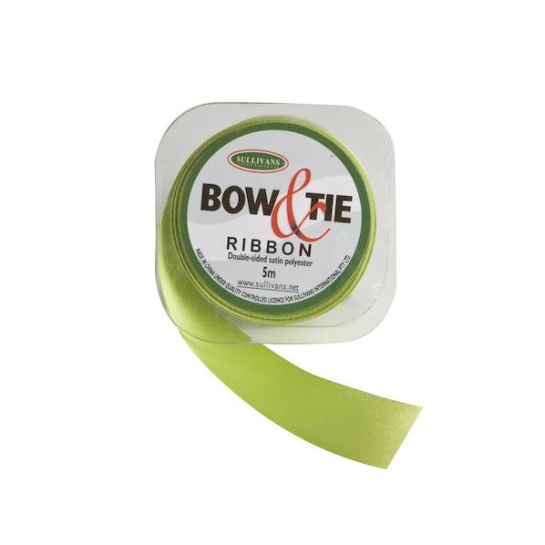 Satin Ribbon, Lime- 24mm x 5m