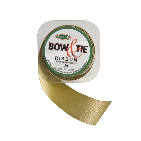 Satin Ribbon, Bisque- 36mm x 5m