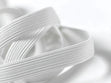 Polyester Braided Elastic, White- 12mm