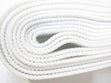Ribbed Non-Roll Elastic, White- 12mm