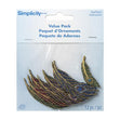 Simplicity Iron On Applique Pack, Peacock Feathers- 12pc