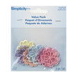 Simplicity Iron On Applique Pack, Sheer Flowers- 6pc
