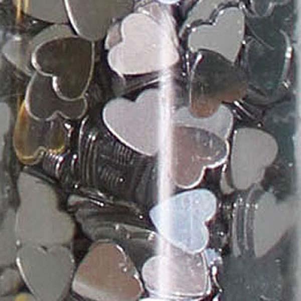 Sullivans Glitter Shape, Silver Hearts- 15g