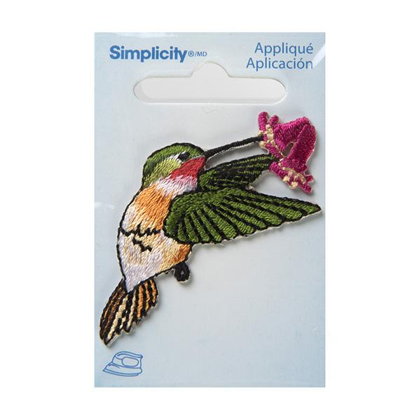 Simplicity Iron On Applique, Hummingbird