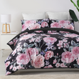 Dreamaker Digital Printing Pinsonic Quilted Quilt Cover Set, Rose- QB