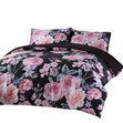 Dreamaker Digital Printing Pinsonic Quilted Quilt Cover Set, Rose- QB