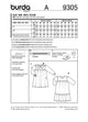 Burda Pattern X09305 Children's Dresses (2-7)