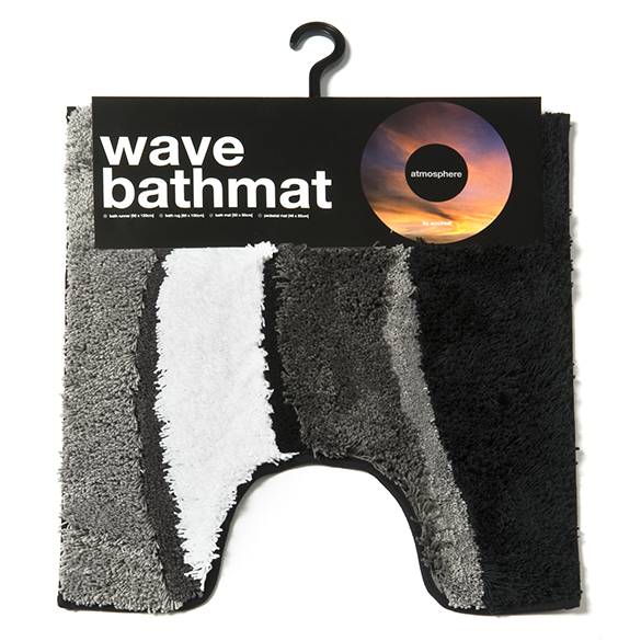 Atmosphere Pedestal Mat, Wave Grey - 46 x 50cm