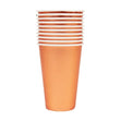 Metallic Party Paper Cups, 355ml Rose Gold- 10pk