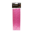 Metallic Party Paper Straw, Pink- 20pk
