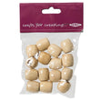 Arbee Wood Beads, Barrel 18mm Natural- 15pc