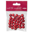 Arbee Wood Beads, Round 10mm Red- 30pc