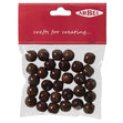 Arbee Wood Beads, Round 12mm Brown- 30pc