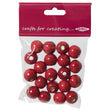 Arbee Wood Beads, Round 16mm Red- 20pc