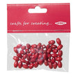 Arbee Wood Beads, Oval 9mm Red- 50pc