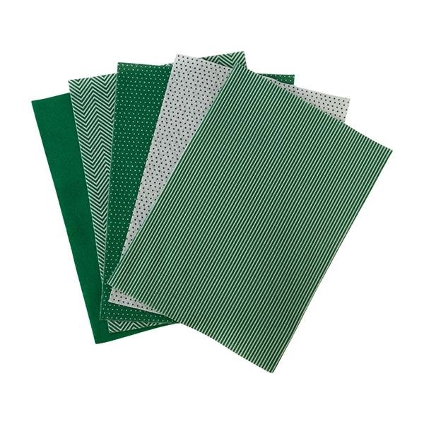 Arbee Printed Felt Sheets, Green Patterns- 12pk