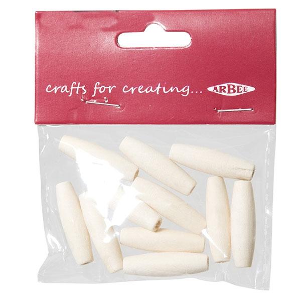 Arbee Wood Beads, Raw 30mm- 10pc