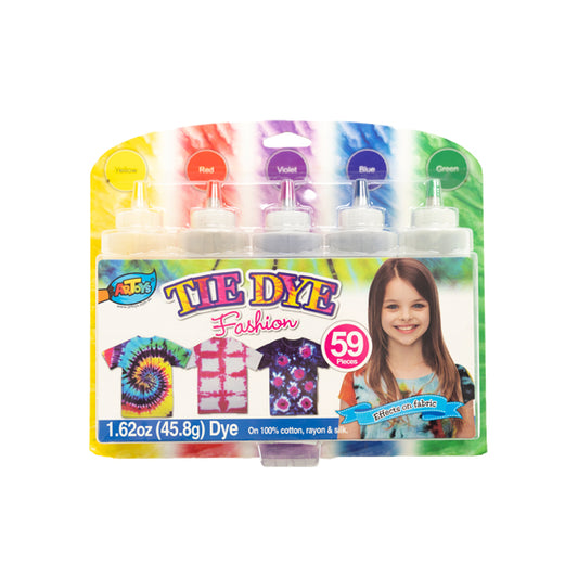 Makr Tie Dye Rainbow Kit,  Light Yellow/Red/Mauve/Blue/Green- 5pk