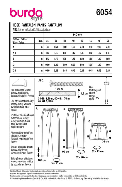 Burda X06054 Misses Skirt/Pants