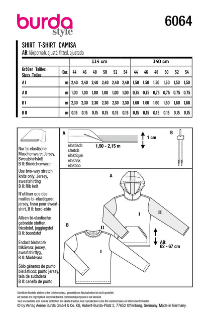 Burda X06064 Men/Boy Top/Vest