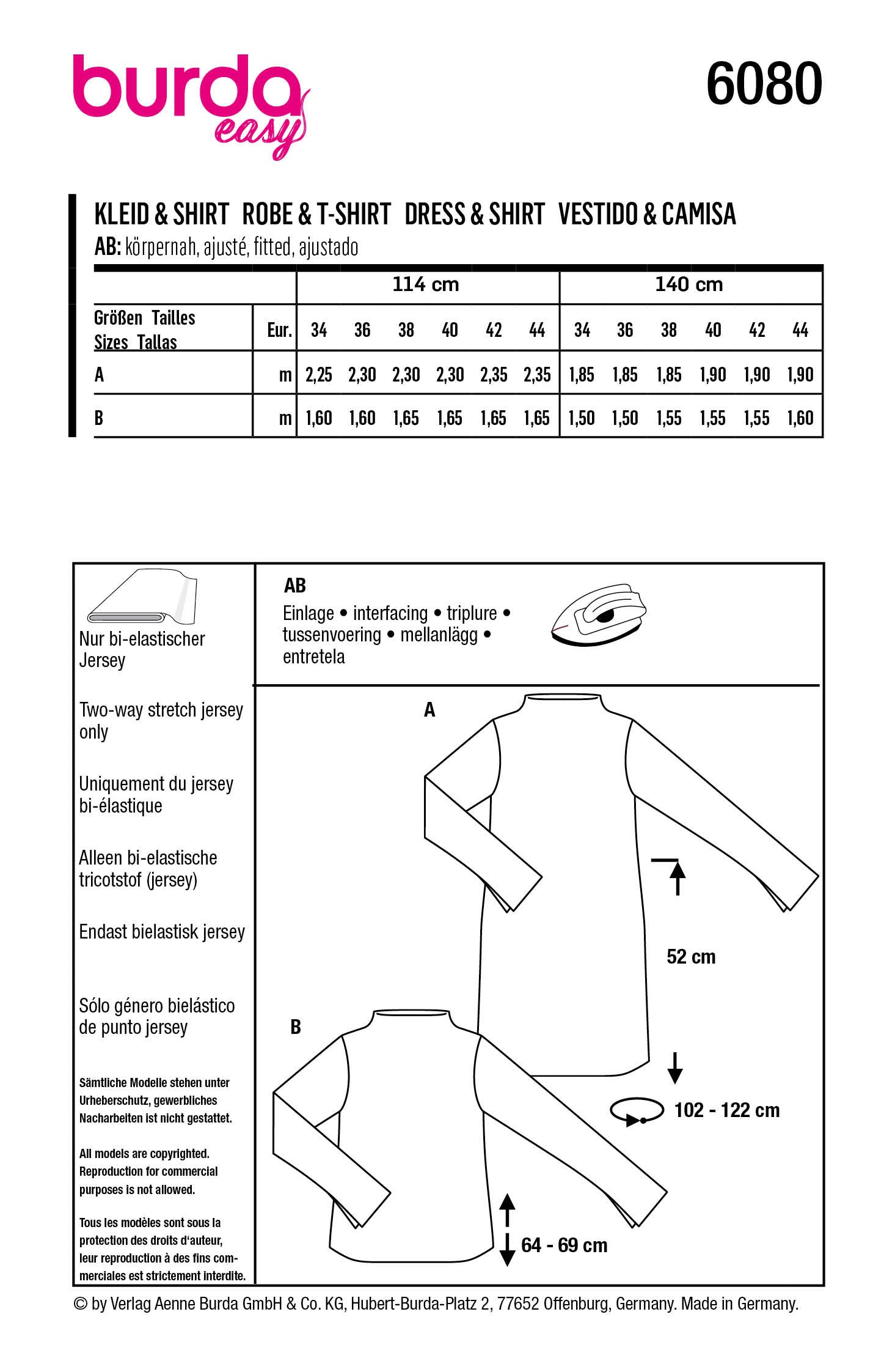 Burda X06080 Misses Dress