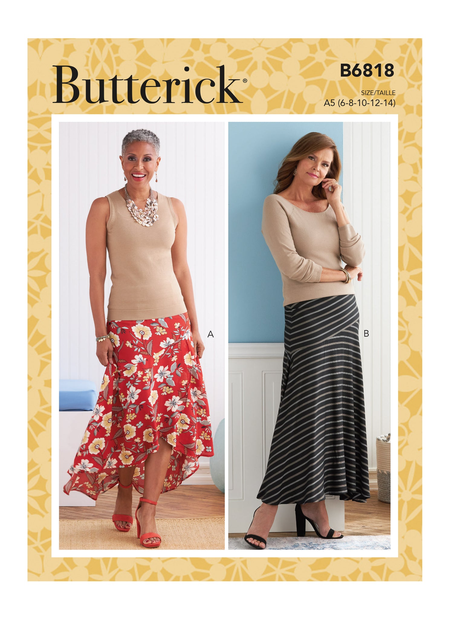 Butterick Sewing Pattern 6820 - Misses' Jacket, Skirt & Pants, Size: A5  (6-8-10-12-14) 