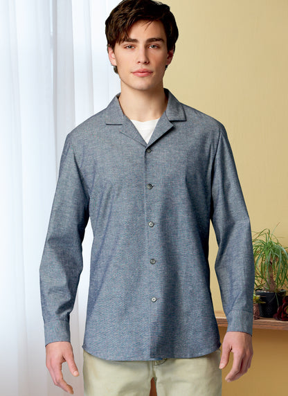 Butterick Pattern B6846 Unisex Button-Down Shirts