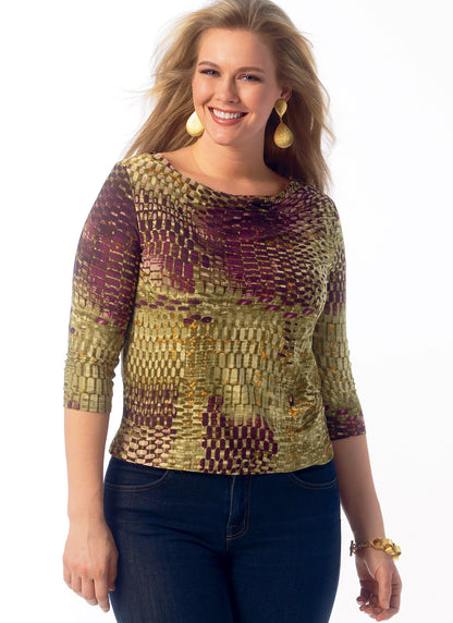 Butterick Pattern B6847 Misses' Cowl-Neck Tops