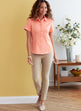 Butterick Pattern B6852 Misses' Button-Down Shorts With Collar, Sleeve & Hem Variations