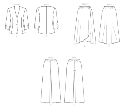 Butterick Pattern B6860 Misses' and Women's Jacket, Skirt and Pants