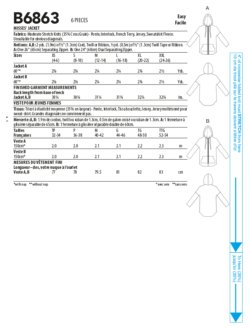 Butterick Pattern B6863 Misses' Jacket