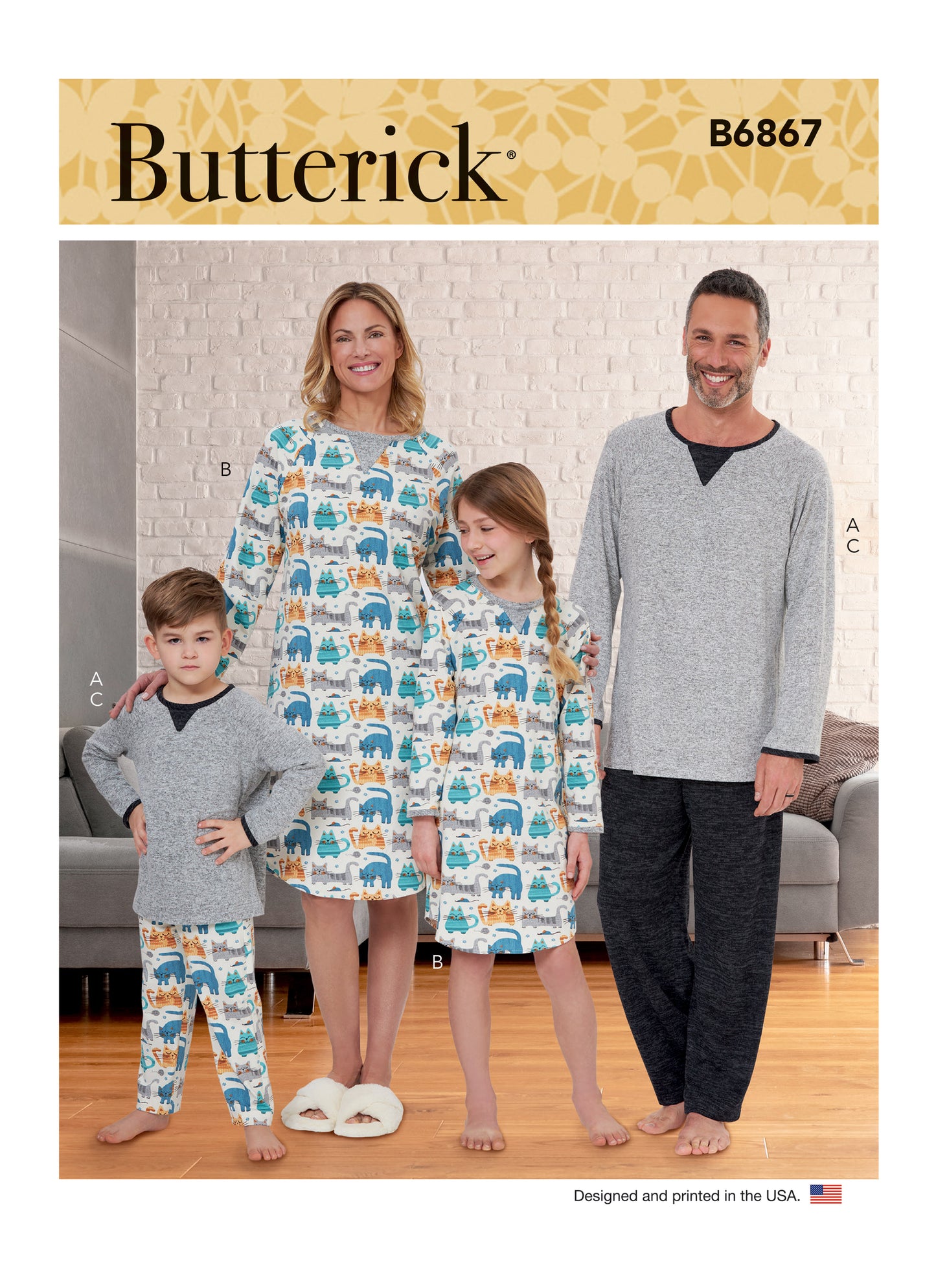 Butterick Pattern B6867 Misses', Men's, Children's, Boys', Girls' Top, Tunic and Pants