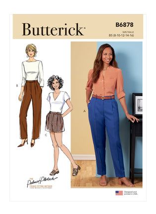 Easy to Sew V Neck Button up Down Front Tunic Top With Back Waist Ties  Tapered Elastic Waist Pants Sewing Pattern Size XS S M 6 8 10 12 14 