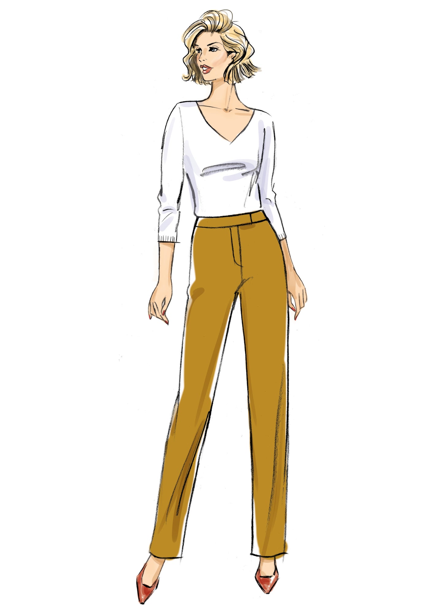 Butterick B6910 Miss Contour Band Pants