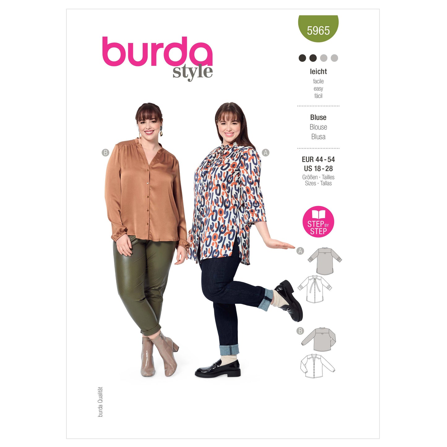 Burda Pattern 5965 Plus Size Top/Vest