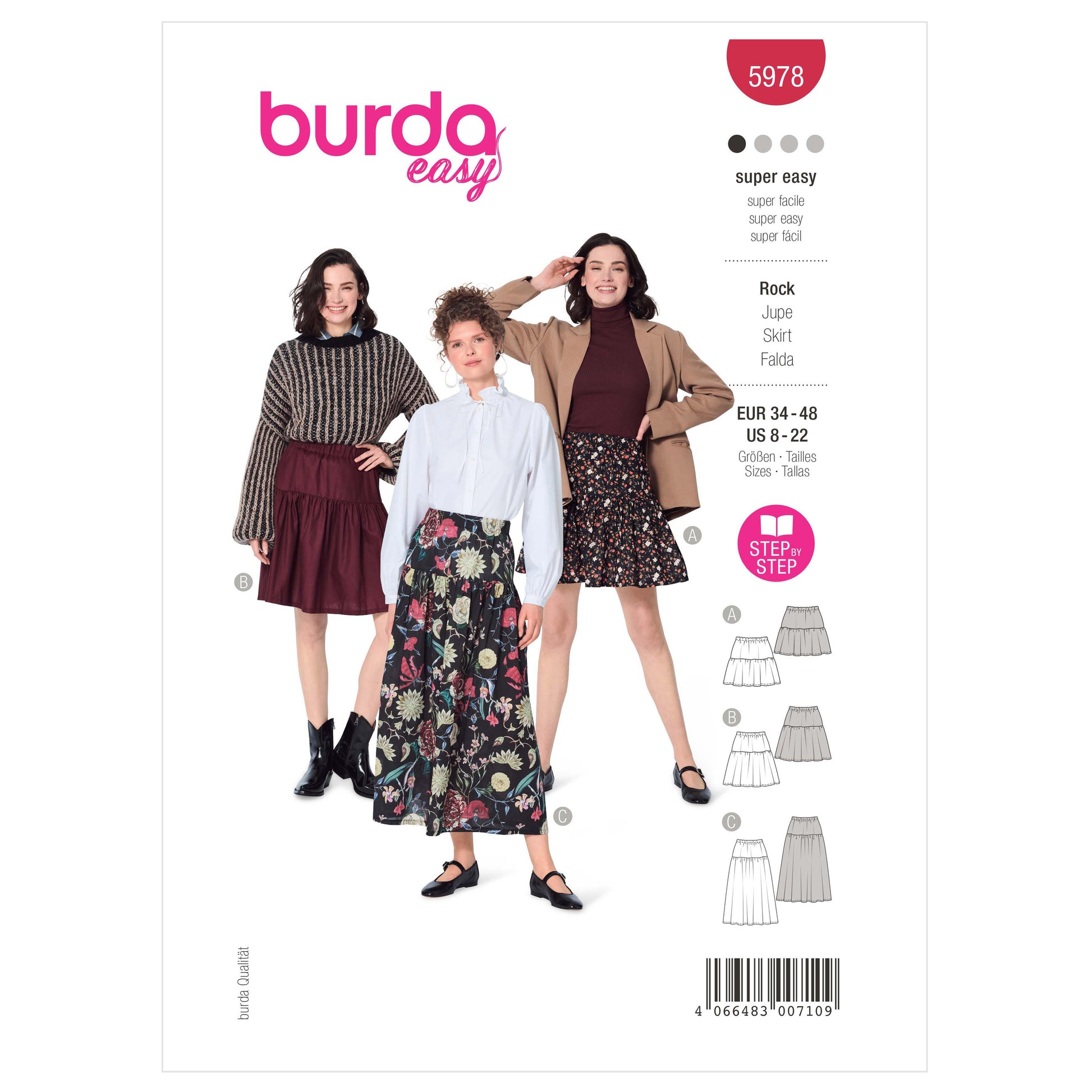 Burda Pattern 5978 Misses' Skirt/Pants