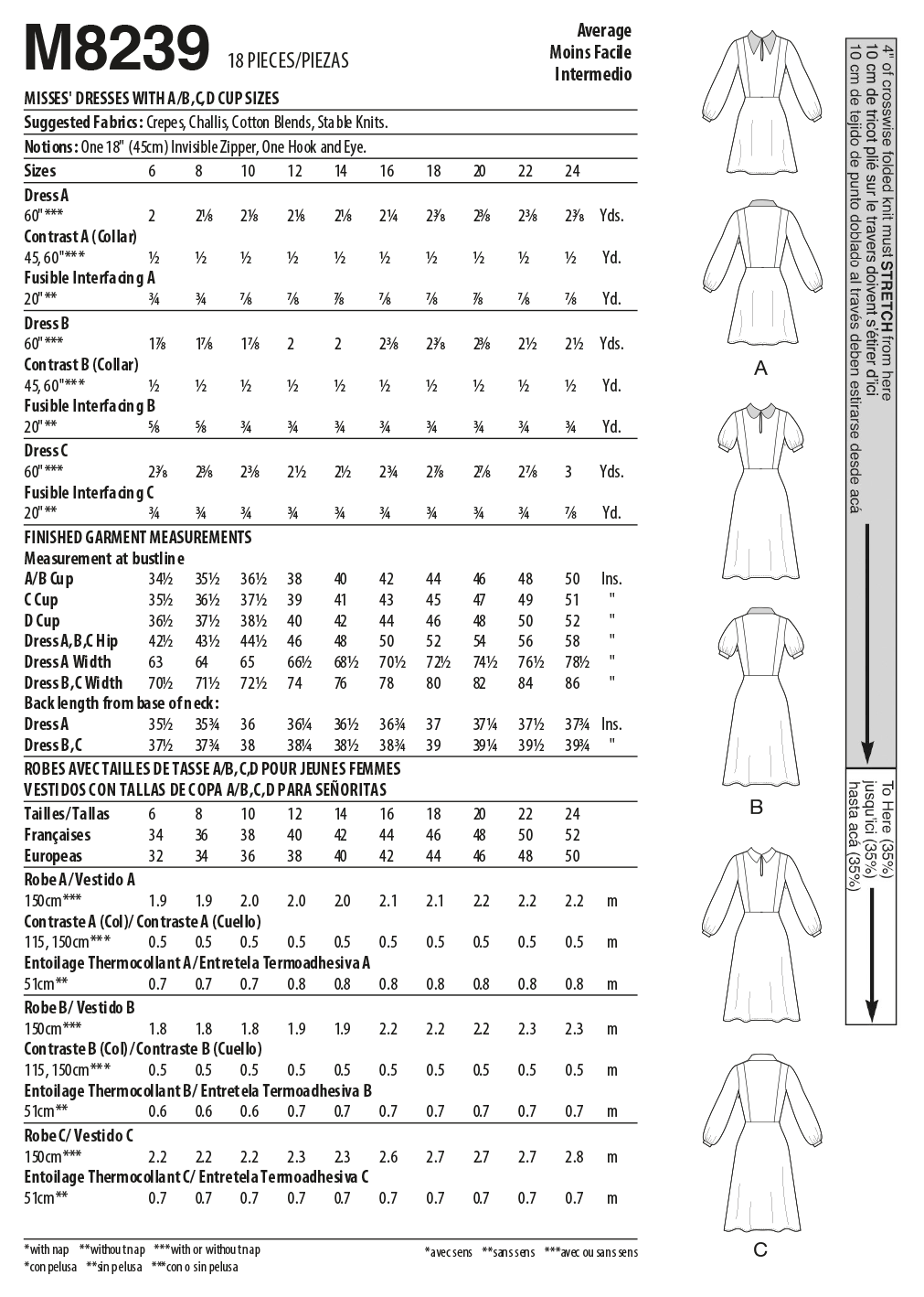 McCall's M8239 Misses' Dresses