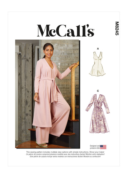 McCall's M8245 Miss Rmpr Jumpsuit Robe