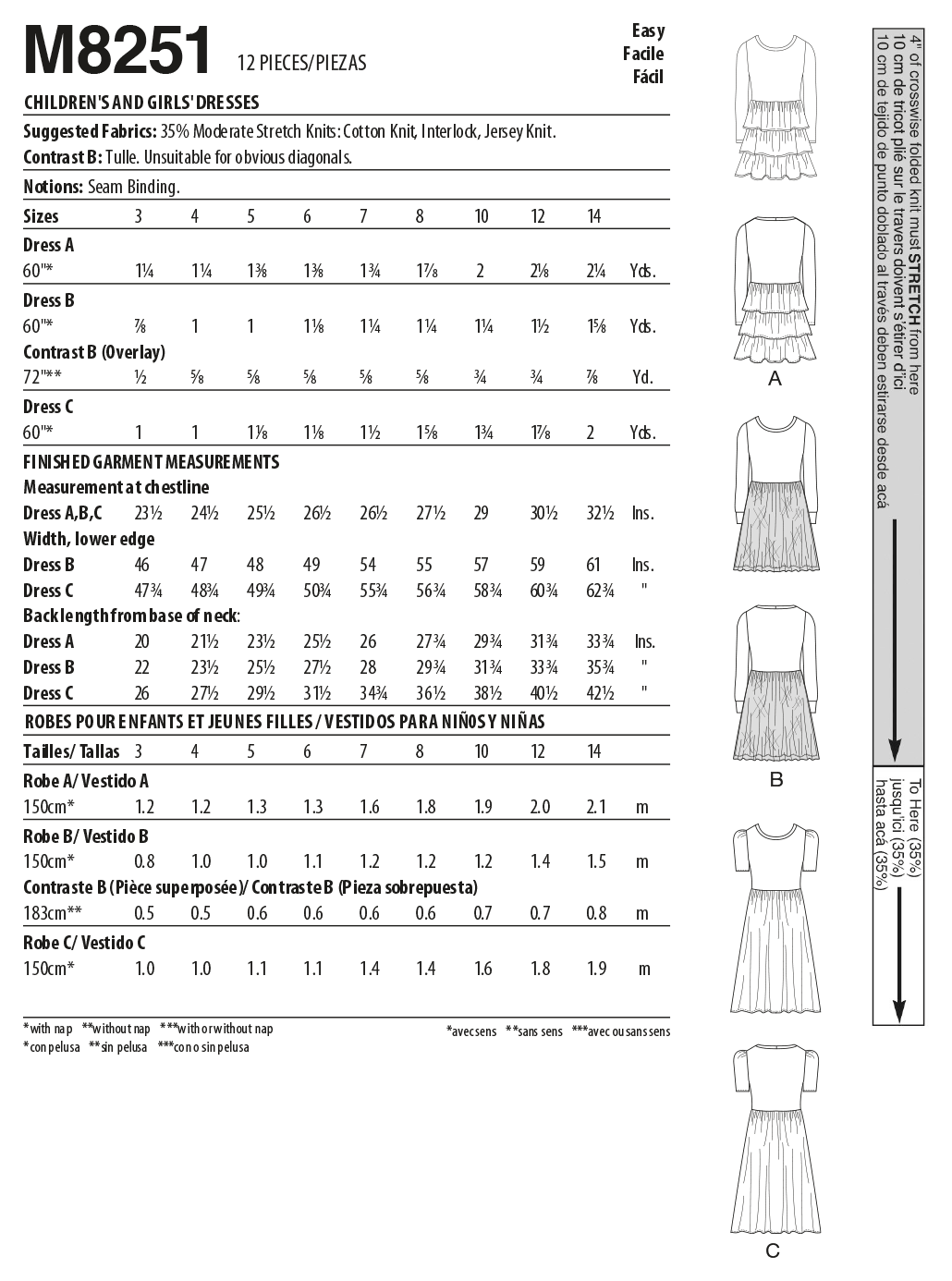 McCall's M8251 Children & Girl's Dresses