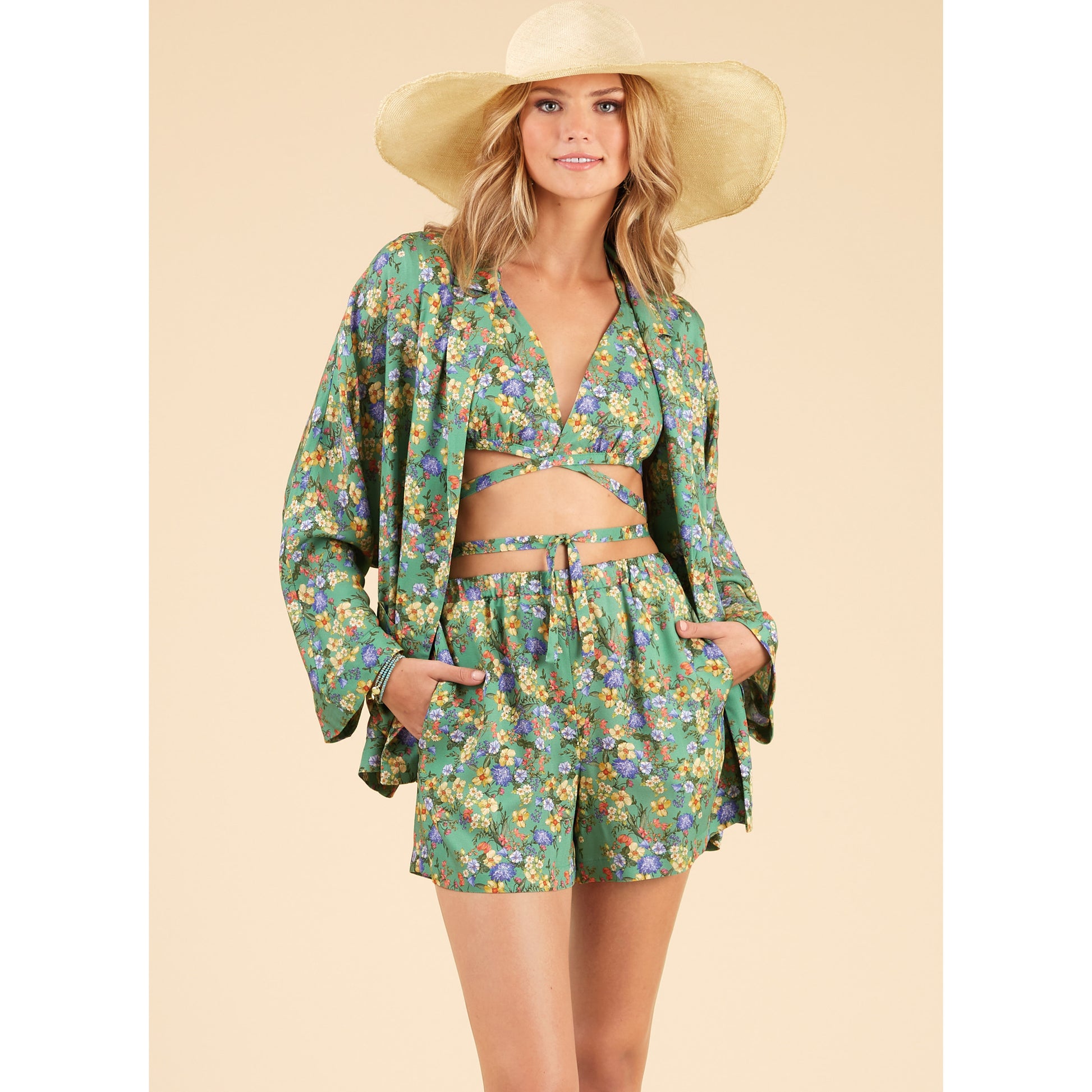 Newlook Pattern 6737 Misses' Jacket, Wrap Halter Top and Shorts