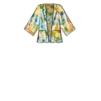 Newlook Pattern 6737 Misses' Jacket, Wrap Halter Top and Shorts