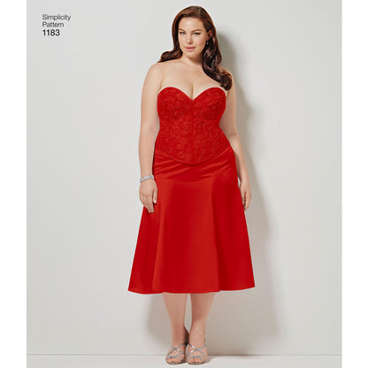 Simplicity Pattern 1183 Women's and Plus Size Corsets