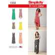 Simplicity Pattern 1358 Women's Knit Dresses with Length and Neckline Variations