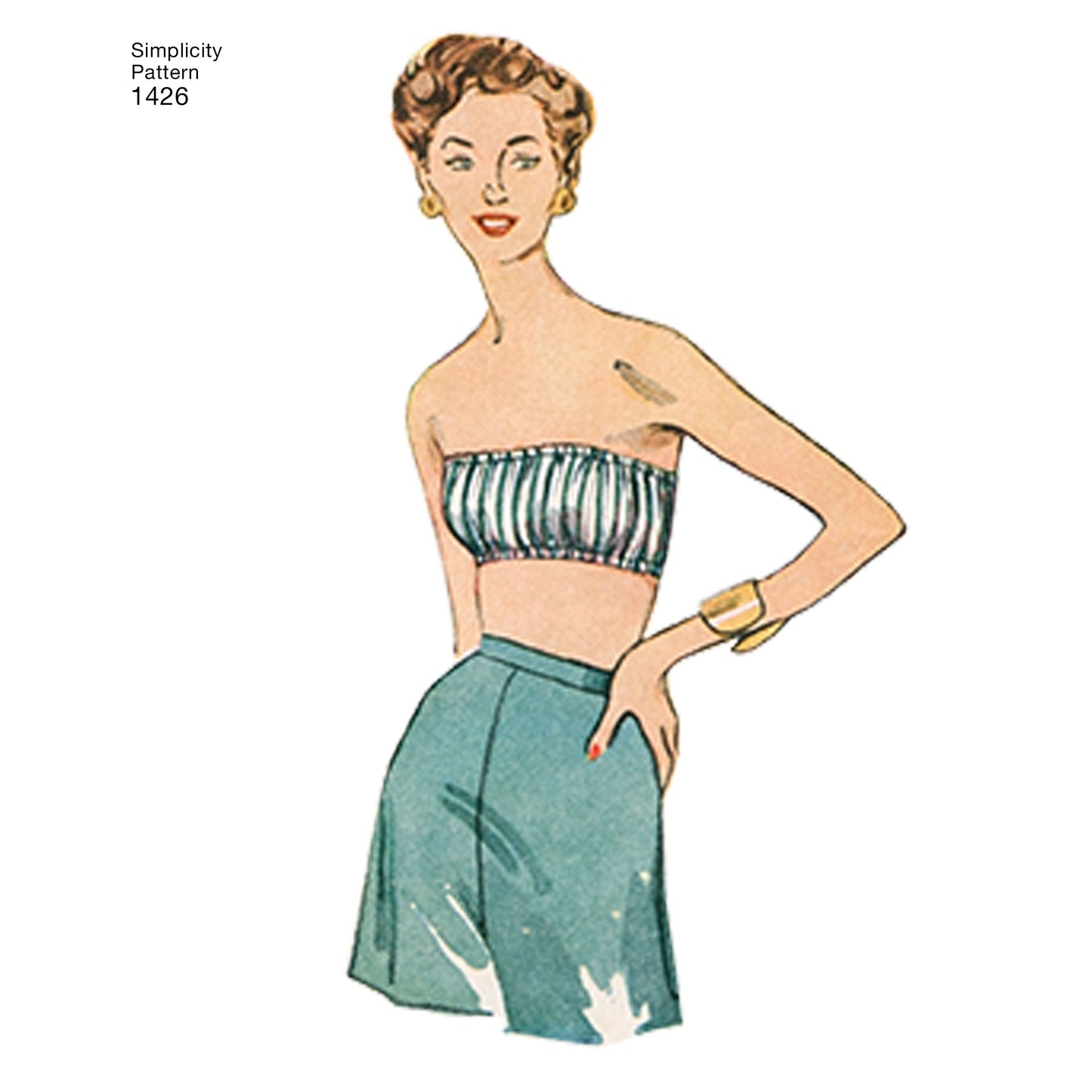Simplicity Pattern 1426  Women's Vintage 1950's Bra Tops