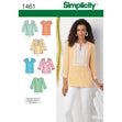 Simplicity Pattern 1461 Women's and Plus Tunic with Neckline and Sleeve Variations